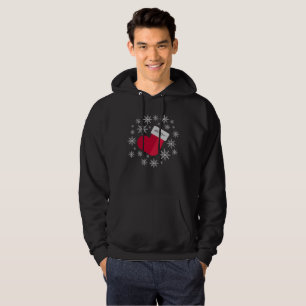 Snowflakes and Stocking Add Name Funny Christmas Hoodie