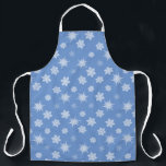 Snowflakes Apron<br><div class="desc">You may change the background colors and size of the pattern according to your preferences. Also,  you may add your own text,  or slogan set its font,  location and size,  all in order to create the ultimate personal gift for you and your loved ones.</div>