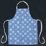 Snowflakes Apron<br><div class="desc">You may change the background colors and size of the pattern according to your preferences. Also,  you may add your own text,  or slogan set its font,  location and size,  all in order to create the ultimate personal gift for you and your loved ones.</div>