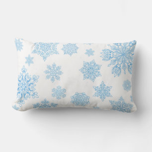 Snowflakes are falling - lumbar pillow