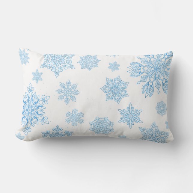 Snowflakes are falling - lumbar pillow (Front)