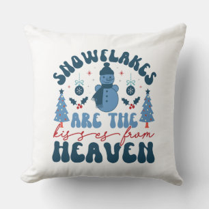 Snowflakes Are the Kisses from Heaven - Cozy Throw Pillow