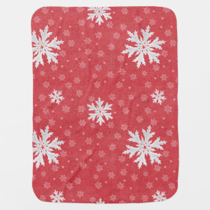 Snowflakes at Christmas Eve Invitation Baby Blanket