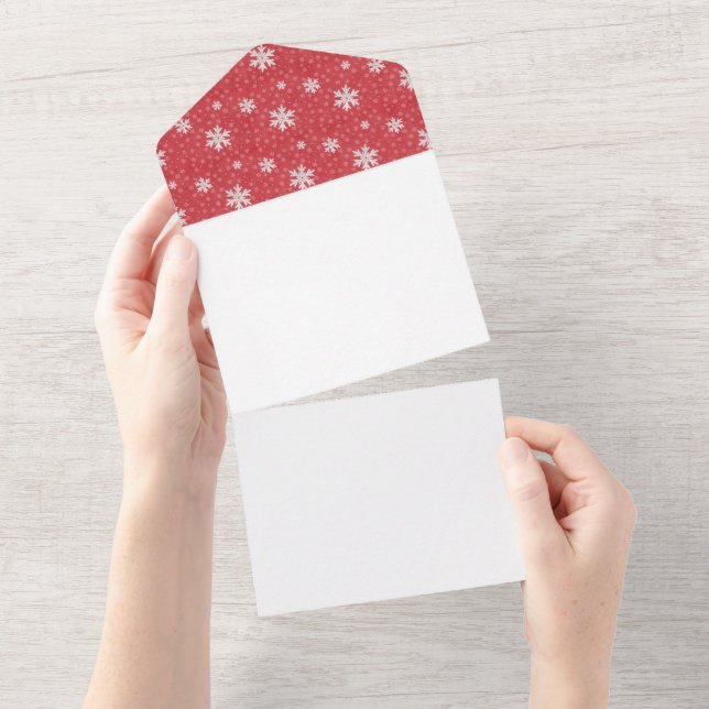 Snowflakes at Christmas Eve Invitation Napkins Tis (Tearaway)