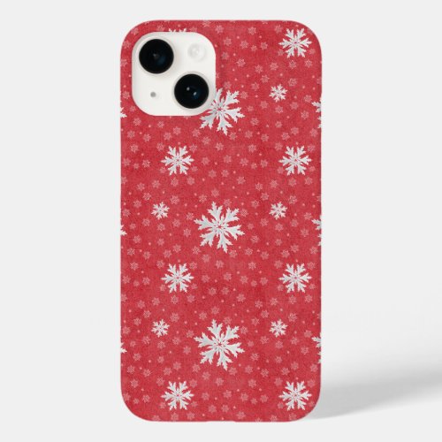 Snowflakes at Christmas Eve Invitation Napkins Tis Case_Mate iPhone 14 Case