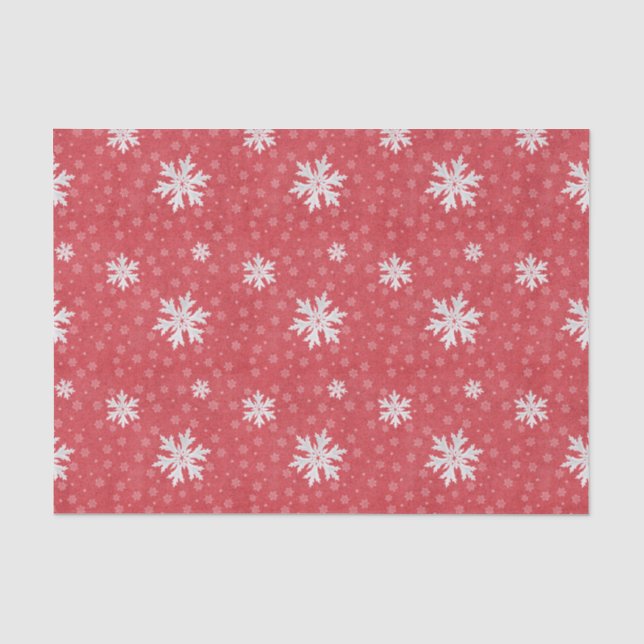 Snowflakes at Christmas Eve Invitation Napkins Tissue Paper (Front)