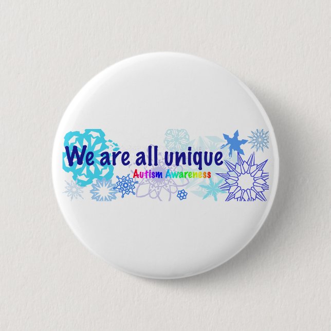 snowflakes_autism button (Front)