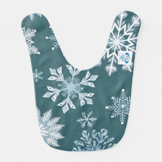 Snowflakes Baby Bib – Soft & Stylish