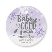 Snowflakes Baby It's Cold Outside Baby Shower Favor Tags