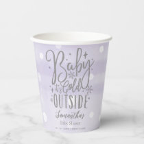 Snowflakes Baby It's Cold Outside Baby Shower Paper Cups
