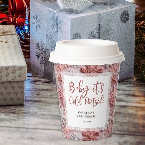 Snowflakes Baby Its Cold Outside Paper Cups