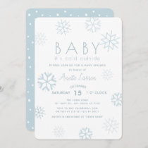 Snowflakes Baby Its Cold Outside Shower Invitation