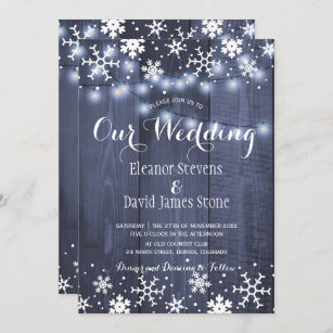 Snowflake Folder Wedding Invitation