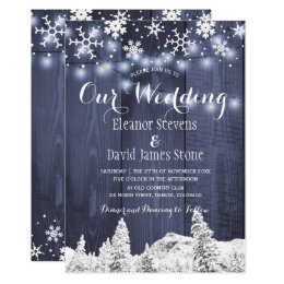 Winter Wonderland Wedding Invitations Announcements Zazzle