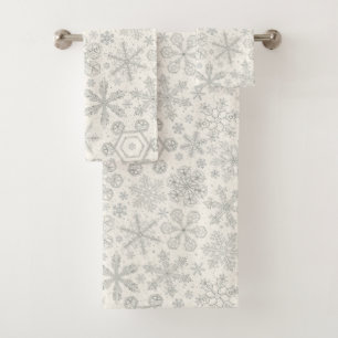 Snowflakes Bath Towel Set