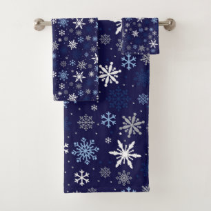 Snowflakes  bath towel set