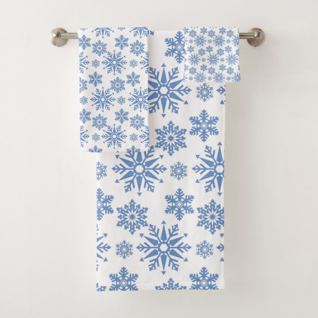 Snowflakes Bath Towel Set (Insitu)