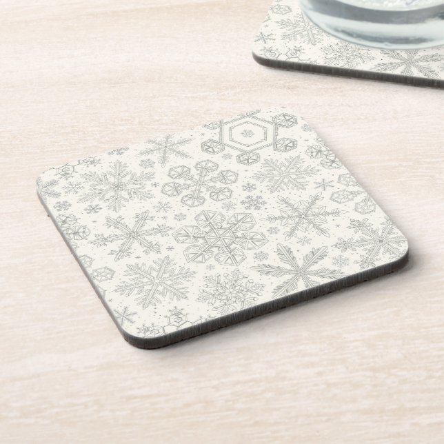 Snowflakes Beverage Coaster (Left Side)