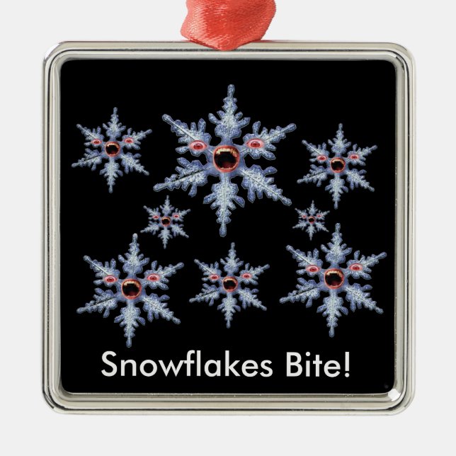 Snowflakes Bite Ornament (Front)