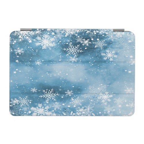 Snowflakes Blue Holiday iPad Mini Cover