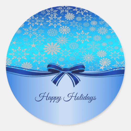  Snowflakes Blue Holiday Sticker