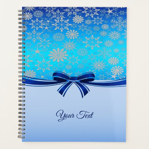 Snowflakes Blue Ribbon Holiday Planner