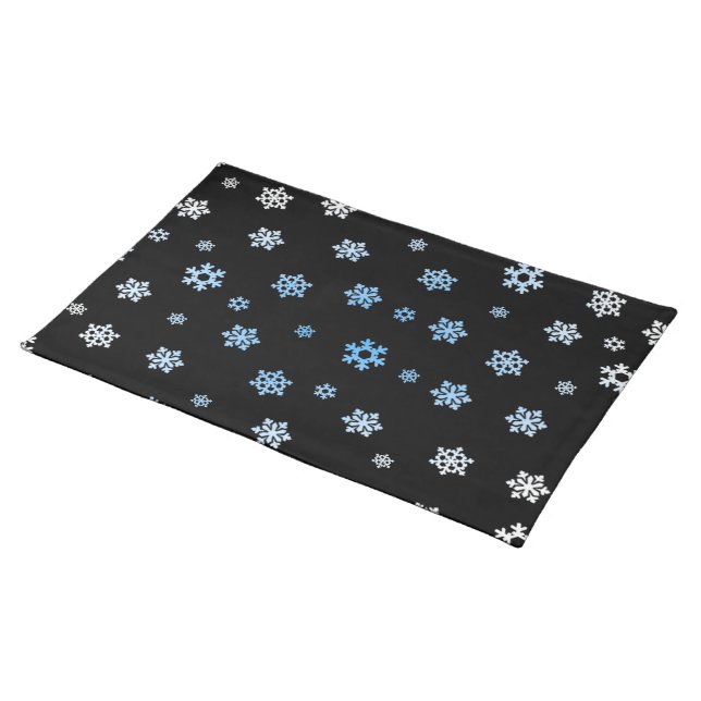 Snowflakes (Blue & White) Placemat (On Table)