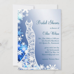 Snowflakes Bridal Shower Invitation 2
