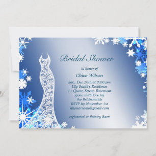Snowflakes Bridal Shower Invitation 3