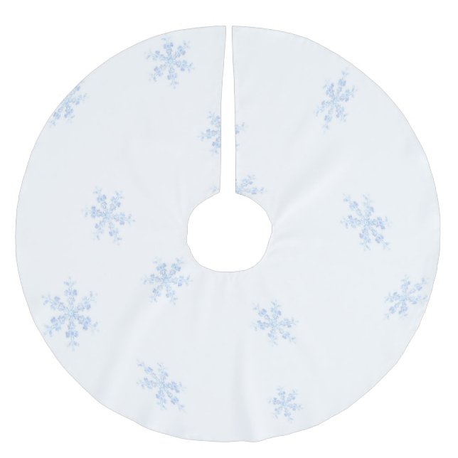 Snowflakes Brushed Polyester Tree Skirt (Front)