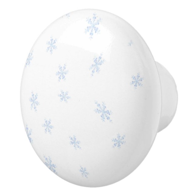 Snowflakes Ceramic Knob (Right)
