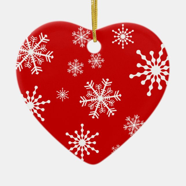 Snowflakes Ceramic Ornament (Front)