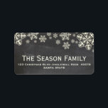 Snowflakes chalkboard address label<br><div class="desc">After all the work and stress, tell them you have a new address! There is no better ( and easier!) way to spread the news than adding this label to your Christmas post. There are many different cards available, so pick the design and wording you like. Browse the store or...</div>