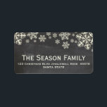 Snowflakes chalkboard address label<br><div class="desc">After all the work and stress, tell them you have a new address! There is no better ( and easier!) way to spread the news than adding this label to your Christmas post. There are many different cards available, so pick the design and wording you like. Browse the store or...</div>