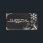 Snowflakes chalkboard address label<br><div class="desc">After all the work and stress, tell them you have a new address! There is no better ( and easier!) way to spread the news than adding this label to your Christmas post. There are many different cards available, so pick the design and wording you like. Browse the store or...</div>