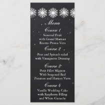 snowflakes chalkboard winter wedding menu