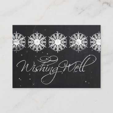 snowflakes chalkboard winter  wishing well cards