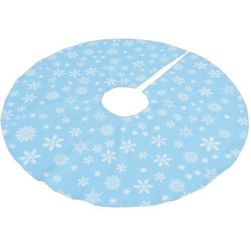 Snowflakes Christmas  Brushed Polyester Tree Skirt