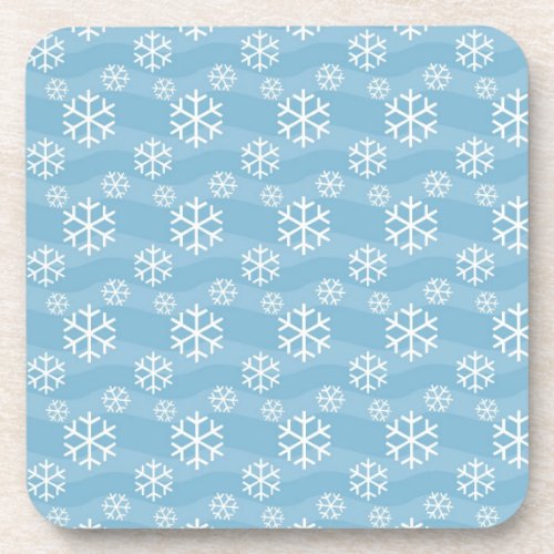 snowflakes christmas coaster set