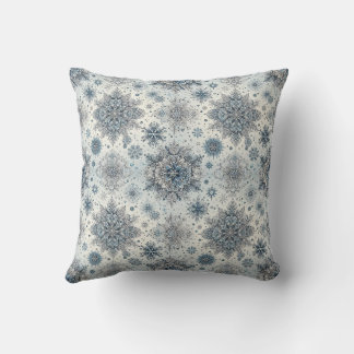 Snowflakes Christmas design decor Throw Pillow