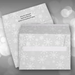 Snowflakes Christmas Holiday 5x7 Envelope<br><div class="desc">Snowflakes on gray A7 envelopes feature your FREE return address on the back flap. Fits a 5" x 7" invitation. MATCHING invitations,  Christmas photo cards and other items in our store.</div>