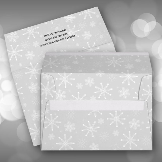 Snowflakes Christmas Holiday 5x7 Envelope (Creator Uploaded)