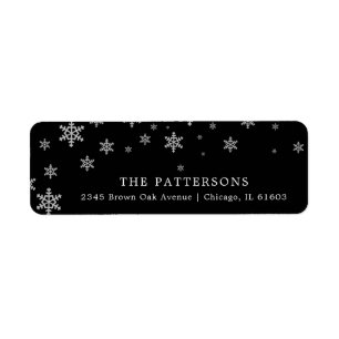 Snowflakes Christmas Holiday Return Address Label