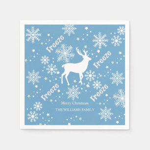 Snowflakes Christmas party Napkins