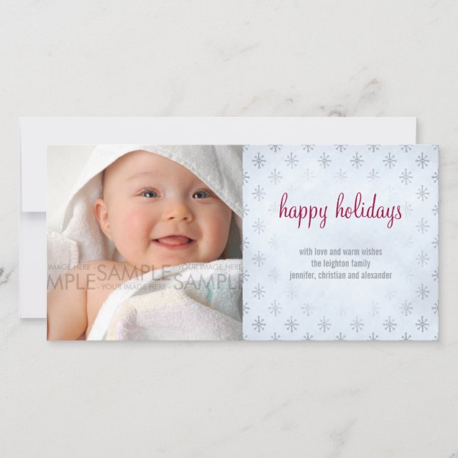 Snowflakes :: Christmas Photocard Holiday Card (Front)