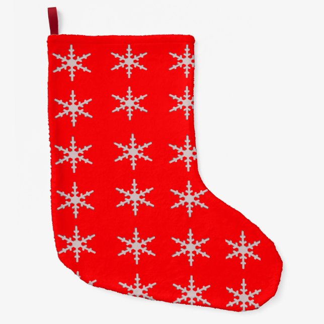 Snowflakes Christmas Stocking (Front)