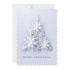 Snowflakes Christmas Tree Greeting Holiday Card