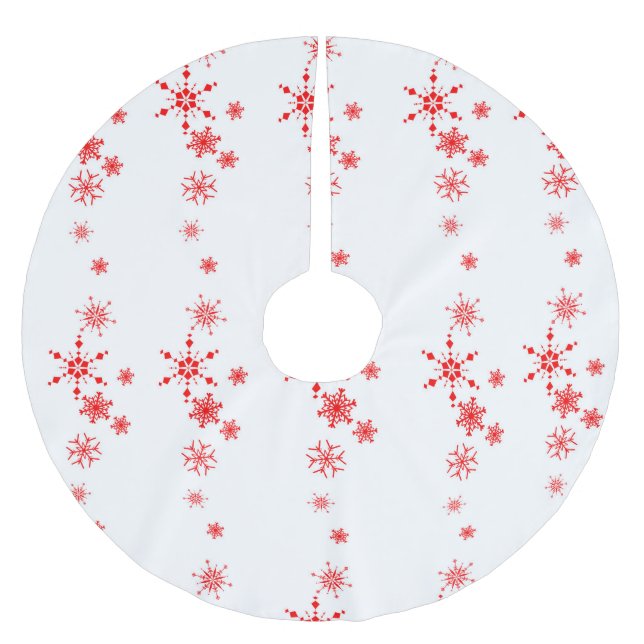 Snowflakes Christmas Tree Skirt (Front)