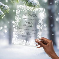 Snowflakes clear wedding vow renewal