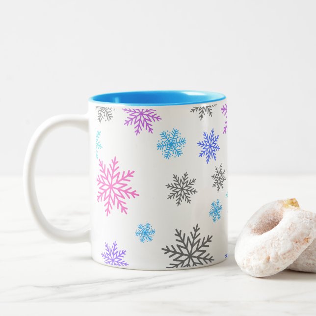 Snowflakes Coffee Mug (With Donut)